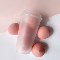 Échantillon gratuit pêche outils de maquillage poudre maquillage beauté konjac éponge de maquillage éponge cosmétique ensemble avec boîte en Pvc 3 pièces