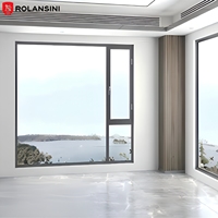 Ventana Abatible de Acero Resistente al Fuego, Insonorizada e Impermeable, de Tamaño Personalizado Rolansini, para Baño, Exterior, Dormitorio y Edificios