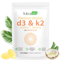 Multi Vitamine D3 K2 Capsules Supplément Extrait de plantes Suppléments sportifs à l'huile de noix de coco Vitamines et suppléments Capsules