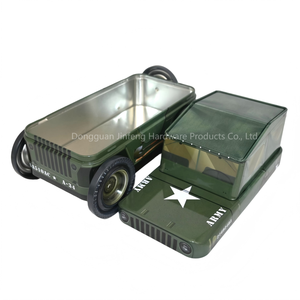 Caja Metálica Cuadrada Reciclable con Forma de Jeep Militar, Logotipo Personalizado, Juguete de Vehículo Militar para Niños, Dulces, Regalos, Recuerdos de Fiesta - Product Image 3