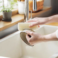 Vente d'usine de produits de nettoyage de cuisine ménagers personnalisés éponge filtrante éponge à récurer luffa