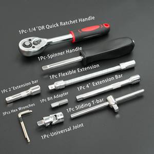 ชุดประแจวงล้อ46ชิ้น<span class=keywords><strong>กล่อง</strong></span>เครื่องมือซ่อมรถยนต์ชุดเครื่องมือประแจซ็อกเก็ตสำหรับรถจักรยานยนต์รถยนต์ - Product Image 4