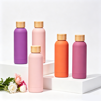 Bouteille isotherme en acier inoxydable 304, anti-fuite, pour boissons chaudes et froides, avec couvercle en bambou – Vente en gros usine