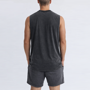 تصنيع وبيع بالجملة قمصان رياضية مخصصة للرجال، سريعة الجفاف وقابلة للتنفس، بغسيل حمضي وحجم كبير - Product Image 2