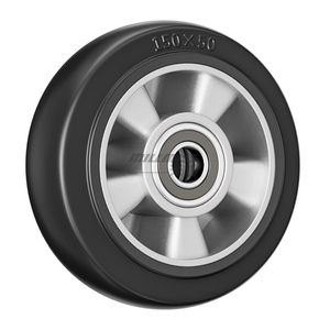 带平台手推车固定轮的重载橡胶定向脚轮 - Product Image 2