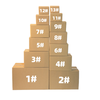 Boîte de transport en carton ondulé kraft multi-tailles, personnalisable, réutilisable, écologique, biodégradable, en matériaux recyclés