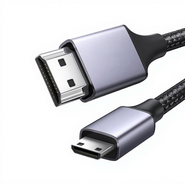 2M 8K Micro HDMI2.1-to-HDMI2.1 Cable Computer Bare Copper Conductor Aluminum Shell Braided PVC Ultra High Speed 48Gbps