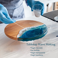 Résine époxy à faible viscosité, écologique, transparente comme du cristal, pour table, comptoir, résine époxy pour le travail du bois