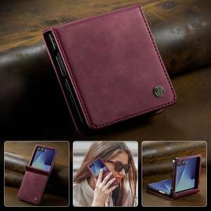 Funda CaseMe <span class=keywords><strong>033</strong></span> para Samsung <span class=keywords><strong>Galaxy</strong></span> Z Flip7 5G, Forro de Piel de Becerro, Microfibra, Bloqueo RFID - Product Image 4