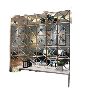 공장 가격 대형 골드 거실 장식 벽 거울 창조적 인 현대 장식 금속 예술 욕실 벽 거울