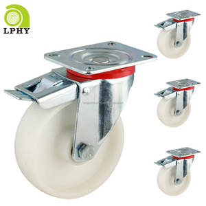 <span class=keywords><strong>125mm</strong></span> Industrielle Schwerlast-Gummi-PP-Rollen 5 Zoll Feststehende Glatträder Ohne Bremse - Product Image 4