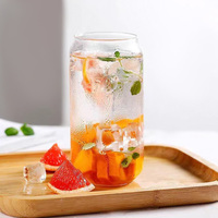 Verre réutilisable transparent en borosilicate résistant à la chaleur, sans BPA, anti-fuite, compatible lave-vaisselle, design minimaliste moderne, 12oz, 16oz, 20oz, 24oz