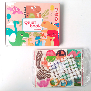 Bán buôn yên tĩnh cuốn sách trò chơi bé khủng long số động vật THẺ FLASH thẻ nhận thức bận rộn cuốn sách giấy Bao bì hộp - Product Image 3