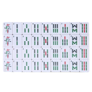 Mahjong en mélamine de style taïwanais 34 mm avec chiffres arabes et lettres anglaises pour usage domestique - Product Image 3