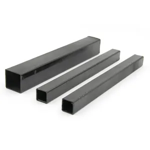 来源制造商热轧空心截面低碳Ms铁管A36 6英寸Erw黑色焊接方形钢管