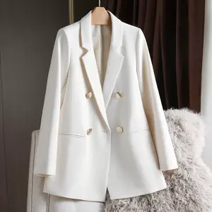 WT103 חדש 2023 קוריאני שיק שחור לבן צבע קצר עיצוב התאמה כל בתוספת גודל בלייזר נשים טרייל תלבושת בגדי 5