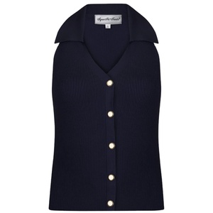 Moda Slim Fit Knitted Women's <span class=keywords><strong>Polo</strong></span> Vest Lady Tank Top. - Product Image 2