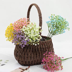 Flor Artificial de Plástico de Tallo Único Tipo Sentai para Decoración de Bodas y Hogar - Product Image 3