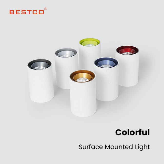 Led Surface Mounted Downlight 13W Ceiling Wall Washer Surface Mounted LED Spot Light Living Room Shop Colorful Cylinder Light