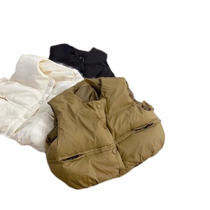 Child Vest Winter Thickened Solid Color Cotton Loose Fit Outerwear For Girls - Product Image 5