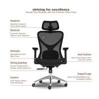 Chaise de bureau exécutive ergonomique moderne avec appui-tête et accoudoirs réglables pour le bureau à domicile et l'hôtellerie