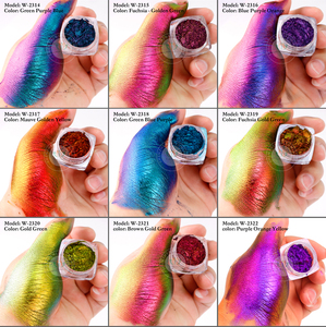 Super Pigmento Cromato per Unghie Effetto Camaleonte, Polvere Cromata Aurora Bianca, Effetto Specchio, Cambio Colore Iper-Cangiante, Cosmetico Camaleontico - Product Image 4