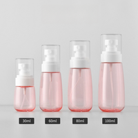 Bouteille de voyage rechargeable en PETG avec couvercle extérieur transparent, pompe pulvérisatrice, pompe à lotion, conteneur cosmétique personnalisé avec logo, vente en gros