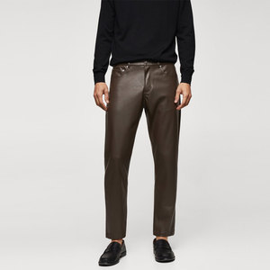 Pantalones de Cuero para Hombre de Alta Calidad, Transpirables y Ligeros, Diseño Personalizado con su Propio Logotipo, Pantalones de Cuero Lavado para Hombre - Product Image 1