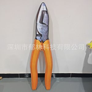 Custom Inflatable Pliers Model Tool Prop Orange 6-8 Ft Digital Printing Water Resistant <b>Manual</b> <b>Pump</b> Advertising Inflatables - Product Image 5