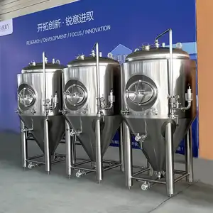 Fermenter kerucut jaket 500L untuk peralatan pembuatan bir tangki fermentasi peralatan pembuatan bir kerajinan kustom