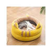 Canapé-lit mignon en forme de tigre, gris, en peluche avec boule, peluche courte, lit grotte pour maison, pour chat, chien, prêt à l'emploi, avec jouet, livraison gratuite