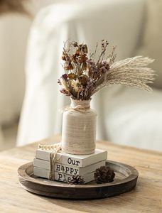 Wood Classical Easter Christmas Candle Plate <b>Holder</b> Tray Coffee Table Home Decor (Distressed)-<b>Tealight</b> Pillar Candle Plates - Product Image 5