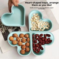 Hartvormige siliconen schaal, minimalistische stijl, stapelbaar, doos voor gedroogd fruit, aanpasbaar, DIY notenplateau, snoepdoos