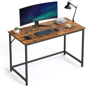 Home-Office-Schreibtisch im Industries til für kleine Räume Rustikal Braun Schwarz Computer-Spieltisch Metall-Lager regale Regale - Product Image 3