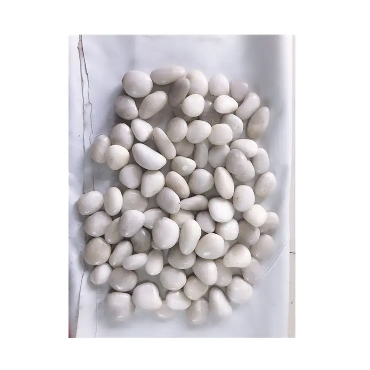 Natural Landscaping Polished Stone White Pebbles Stone For Garden Outdoor