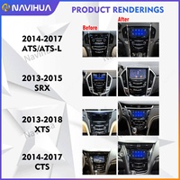 Écran Android 8 pouces de conception OEM pour Cadillac ATS ATSL CTS SRX XTS, autoradio multimédia, navigation Carplay, boîte de rangement rabattable