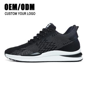 Chất Lượng Cao Màu Đen Sneakers Cho Nam Giới Ren Lên Chiều Cao Tăng Chạy Giày Lưới Người Đàn Ông Thở Của Giản Dị Giày 2024 - Product Image 1