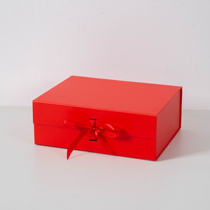 Kotak kemasan kertas magnet lipat kustom dengan pita untuk baju kotak hadiah Premium - Product Image 6