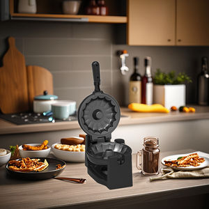 Mini <span class=keywords><strong>gaufrier</strong></span> électrique domestique avec revêtement antiadhésif <span class=keywords><strong>rotatif</strong></span> et pieds antidérapants, base stable. - Product Image 6