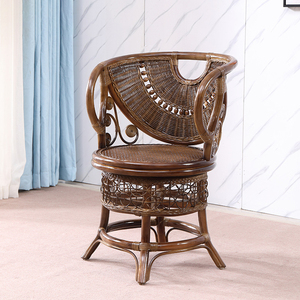Usine directe ensemble de meubles en <span class=keywords><strong>rotin</strong></span> chaise rotative Table basse balcon extérieur osier naturel personnes âgées Relaxation Combo - Product Image 4