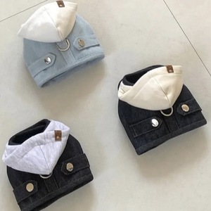 Arnés Ligero de Mezclilla para Mascotas con Gorro, Ropa de Verano para Perros y Gatos - Product Image 1