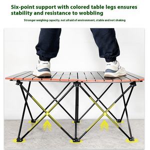 95% extérieur Portable décrochage pliant <span class=keywords><strong>longue</strong></span> Table <span class=keywords><strong>chaise</strong></span> de jardin ensemble <span class=keywords><strong>Camping</strong></span> pique-nique parc voiture fait Oxford aluminium moderne en gros - Product Image 4