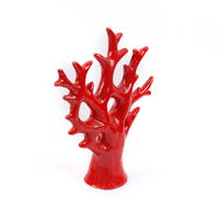 Ornement décoratif en céramique corail, décoration de maison de style côtier, vente en gros
