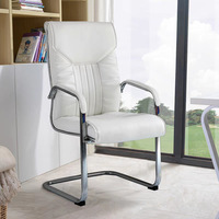 Chaise de bureau ergonomique moderne et minimaliste en cuir cintrée, dossier haut, confortable pour les longues périodes de tenue assise ; chaise de conférence