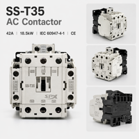 Contacteur électrique à bobine AC 3 pôles 42A 220-240V, contact magnétique S-T, interrupteur sur rail DIN, contact argenté 380V, principal 110V