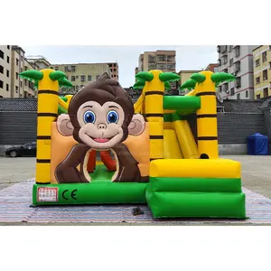 Tropical Rush Selva Macaco Inflável Bouncer Saltando Bouncy Castle