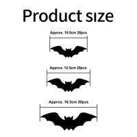Autocollants muraux LED 3D chauve-souris et araignée pour Halloween, autocollants lumineux auto-adhésifs pour fenêtres, pour la décoration de fête et de maison