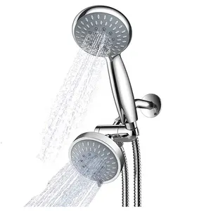 5 פונקציות גשם מקלחת ראש עם כף יד 5 מצבי ריסוס מקלחת ראש עם צינור 3 הגדרה גבוהה לחץ מקלחת קומבו