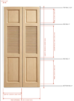 Portes de placard modernes en bois massif à persiennes, pliantes, ventilées, avec rangement intégré, pour chambre et bureau à domicile