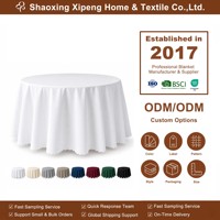 Nappe de table ronde en polyester imperméable sur mesure pour événements, mariages et fêtes